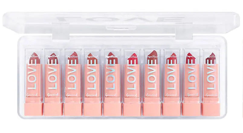 10 Piece Matte Lip Kit - Korean cosmetics