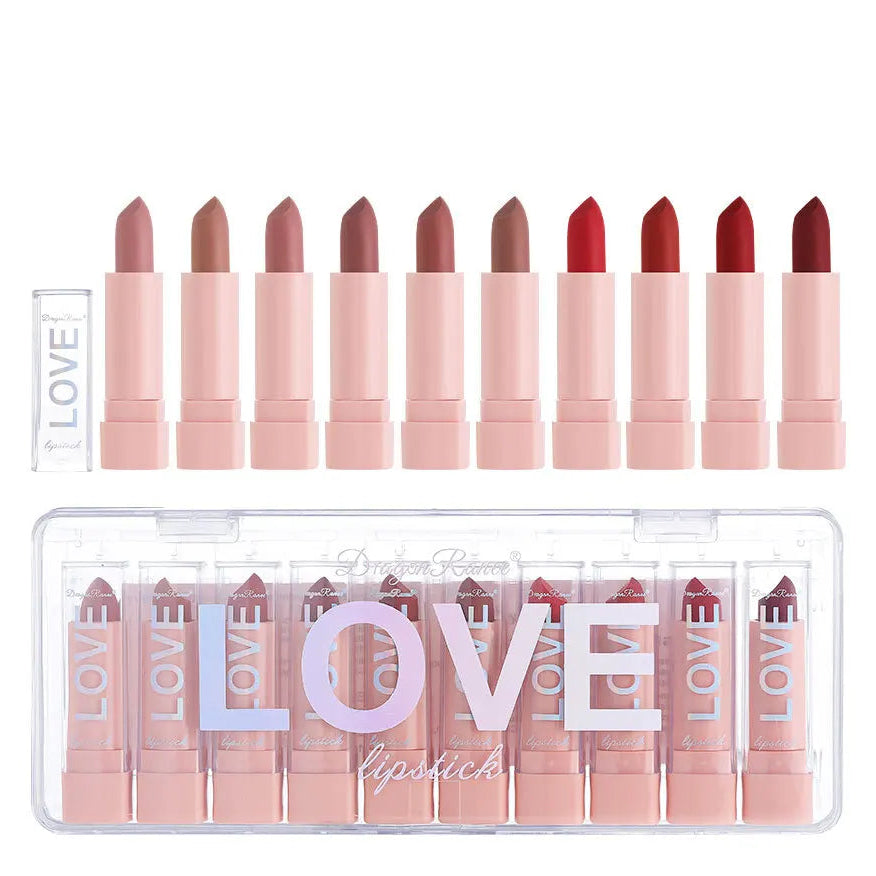 10 Piece Matte Lip Kit - Korean cosmetics