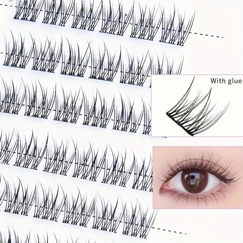 Self-Adhesive Eyelashes - No Glue Needed, C-Curl, Japanese-Korean Beauty