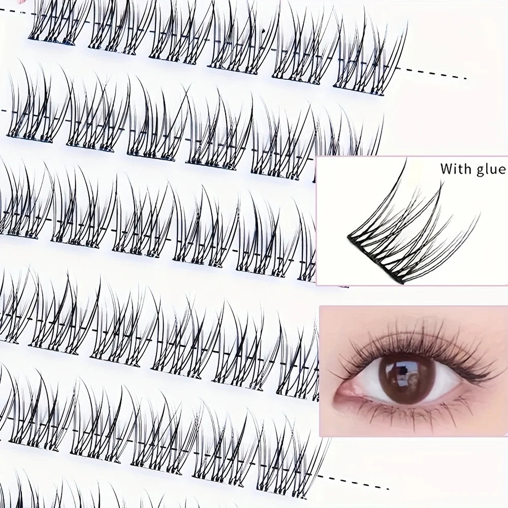 Self-Adhesive Eyelashes - No Glue Needed, C-Curl, Japanese-Korean Beauty
