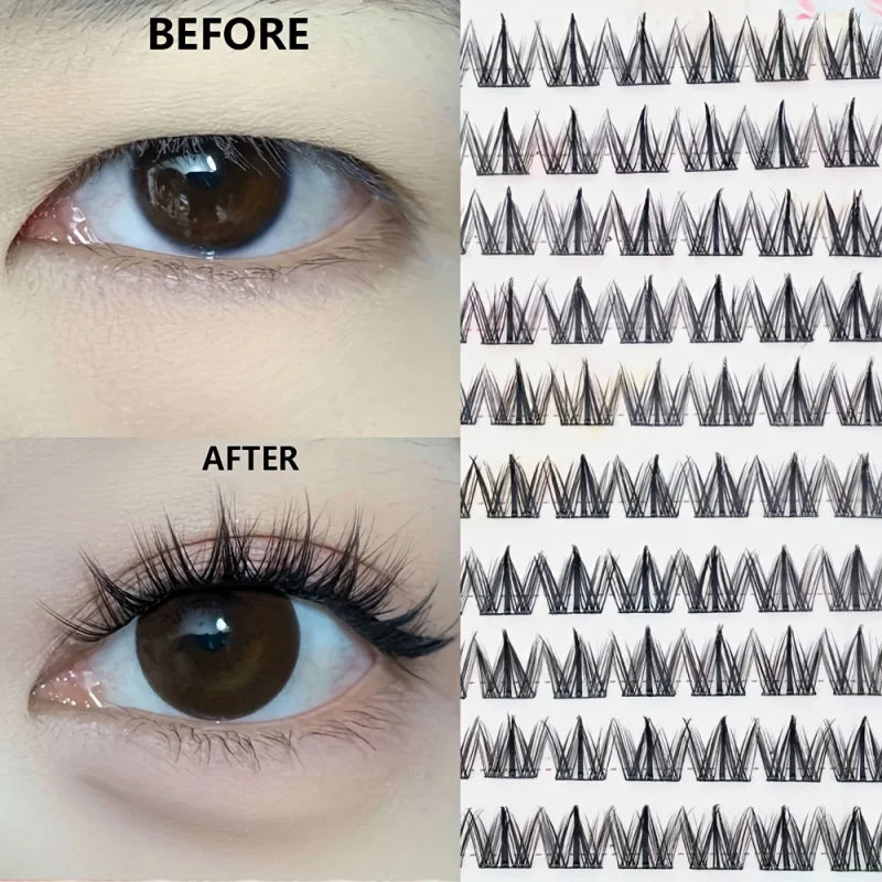 Self-Adhesive Eyelashes - No Glue Needed, C-Curl, Japanese-Korean Beauty