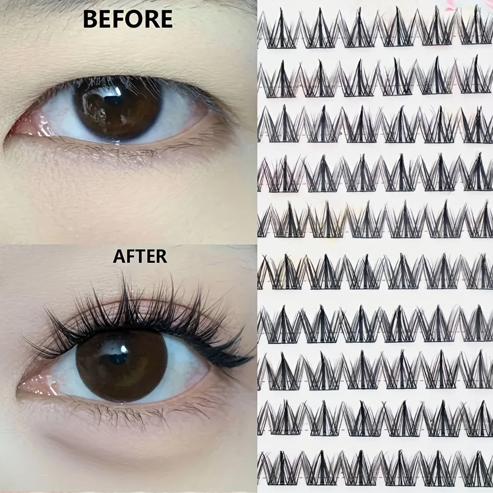 Self-Adhesive Eyelashes - No Glue Needed, C-Curl, Japanese-Korean Beauty