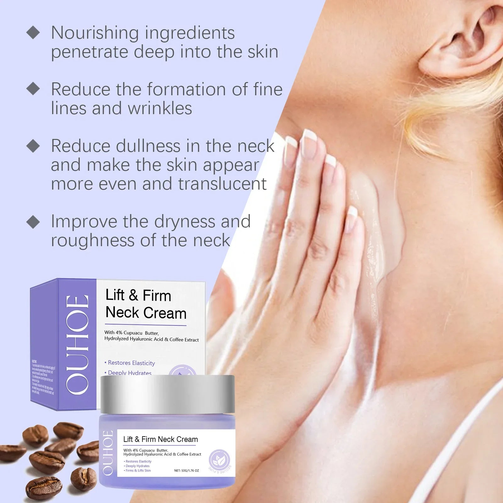 Tighten Lift Neck Cream Firming Reduce Fine Lines