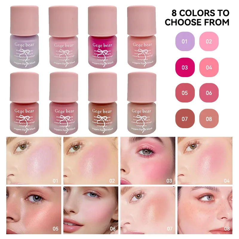 Beauty Soft Light Pink Liquid Blush Lasting Waterproof